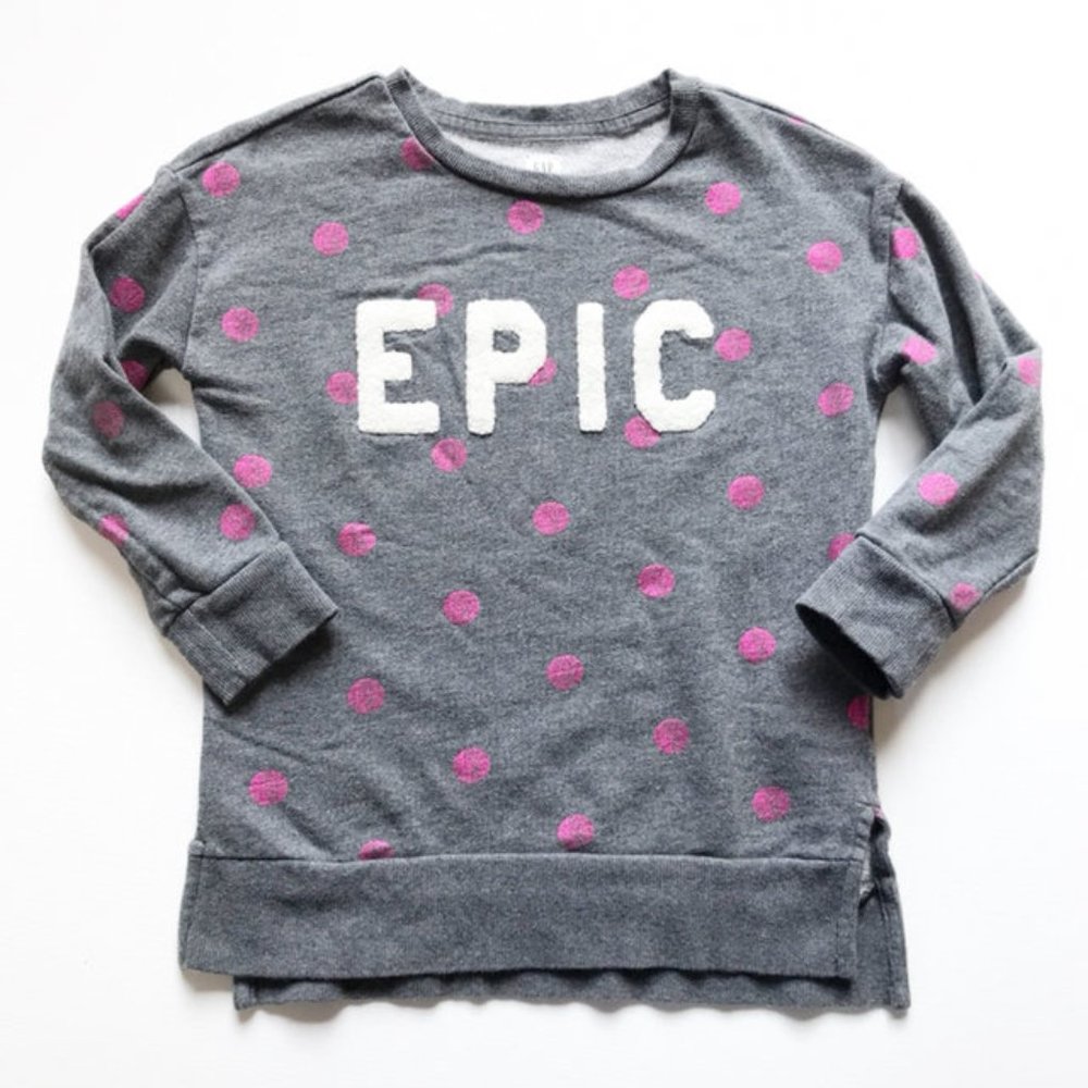Girls EPIC Polka Dot Crewneck Sweatshirt
